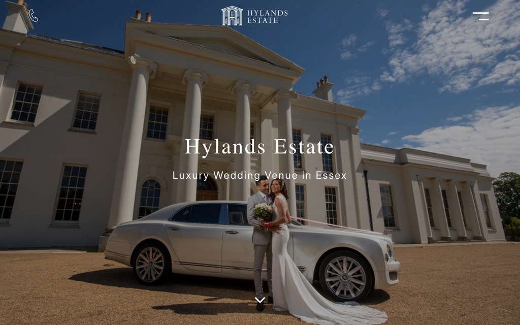 Weddings at Hylands Estate homepage